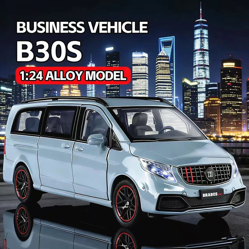 

Новинка: Модель автомобиля B30S MPV 1:24 из высококачественного сплава со звуком и светом, инерционная, детская игрушка, коллекционная, подарок на день рождения