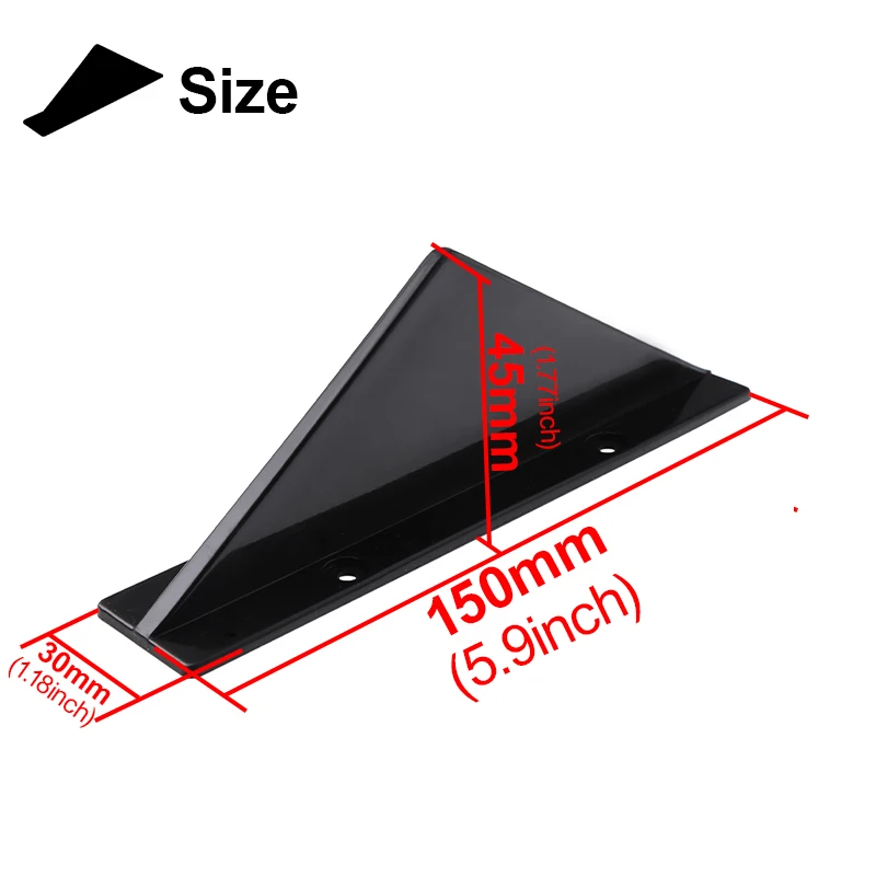 4pcs Car Rear Bumper Lip Diffuser Splitter Spoiler Scratch Protector Fin Trim Caps Straight/curved style Car Anti-Collision