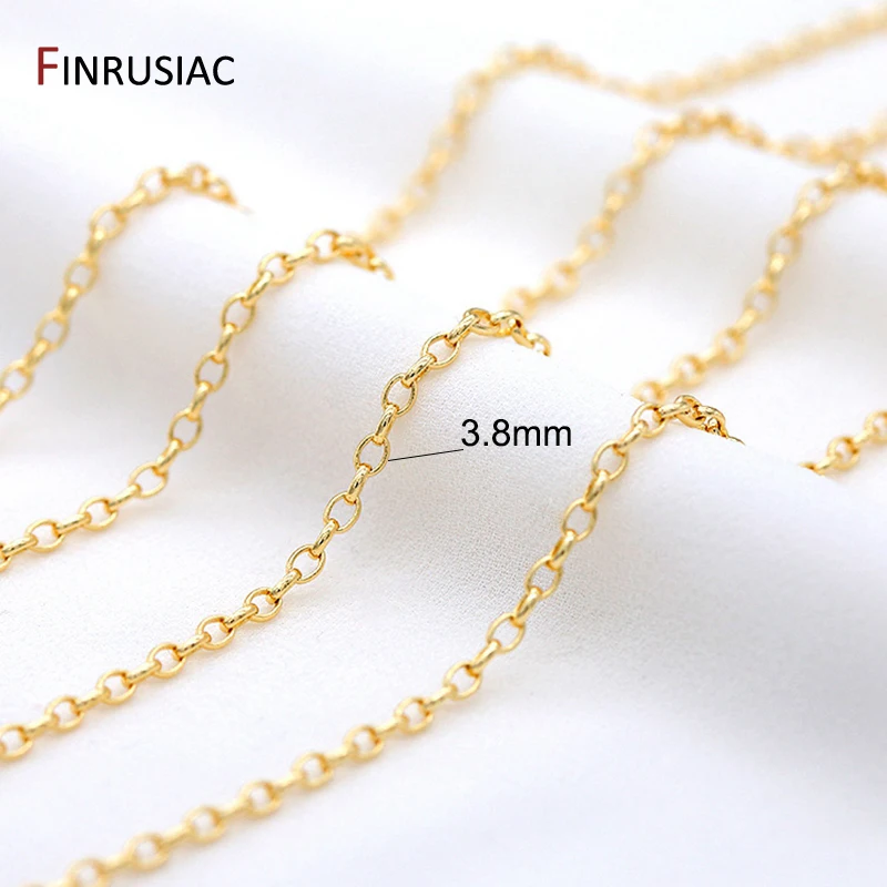 DIY Jewellery Crafts Chain Spool Wholesale 14K Gold Plated Metal Chains For Jewelry Making Handmade Bracelets Necklaces Parts