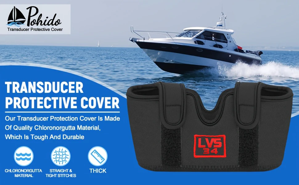 Neopren-Schutzhülle für Garmin Livescope Plus LVS34 – Schutzhülle für den Transport, geeignet für Fischfinder-Sonarsensoren, die auf Booten verwendet werden. – Detail 1