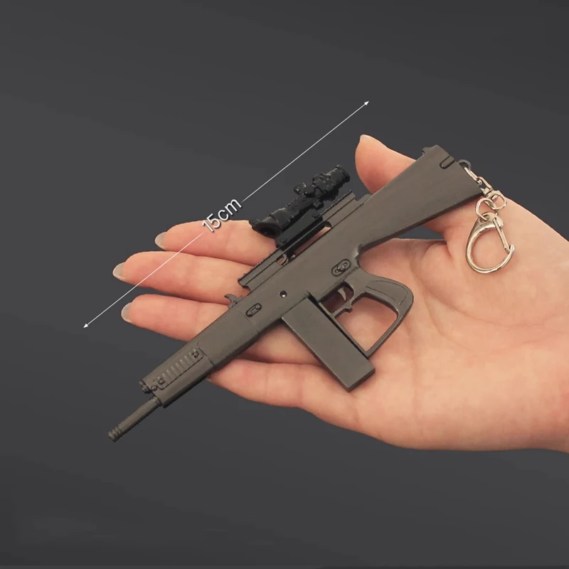 Outdoor Portable EDC Mini Detachable AA12 Toy Gun Metal Model Prop Keychain
