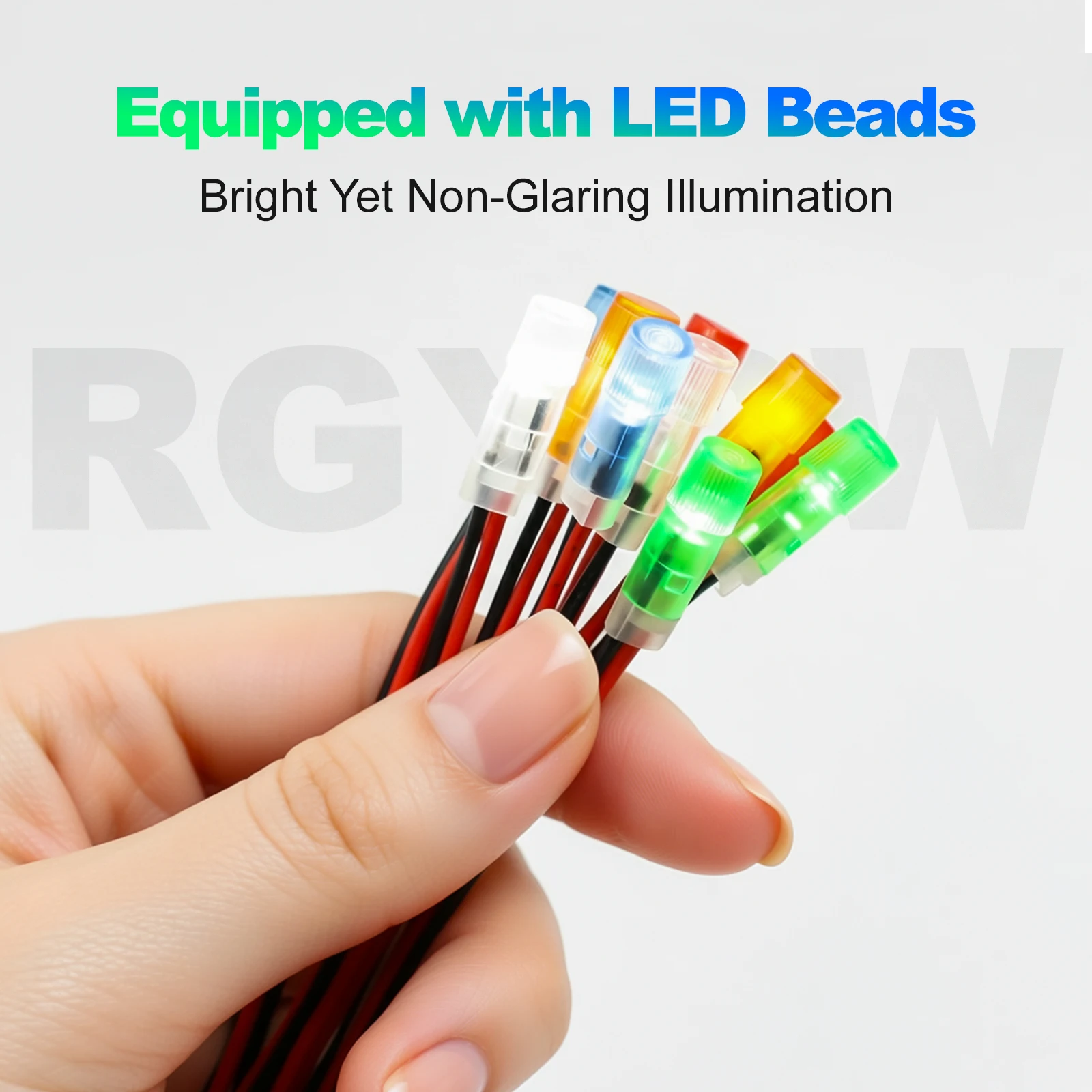 FILN 5 Stück 6mm Mini Kunststoff-LED-Kontrollleuchte 12V/24V Indikatorlampe für DIY Auto Marine Industriesteuerungsausrüstung – Detail 7