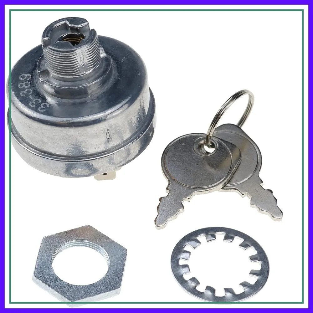 

Ignition Switch with 2 Keys 33-389 103990 48-099-01 378-0385 Compatible with Wheel Horse Toro Kohler Onan