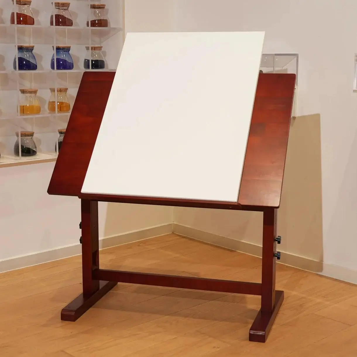 Adjustable Wooden Drafting Table (k Walnut)