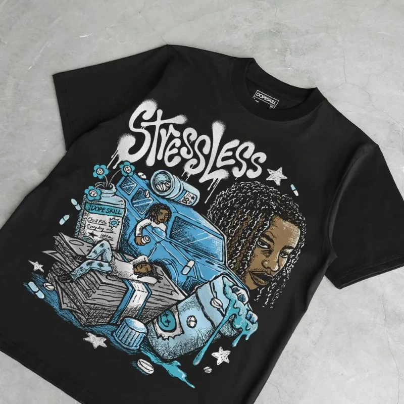 تي شيرت بنمط ملابس الشارع، أسطورة زرقاء 11s للرجال أزياء الشارع الهيب هوب روك بأكمام قصيرة للنساء من القطن برقبة دائرية