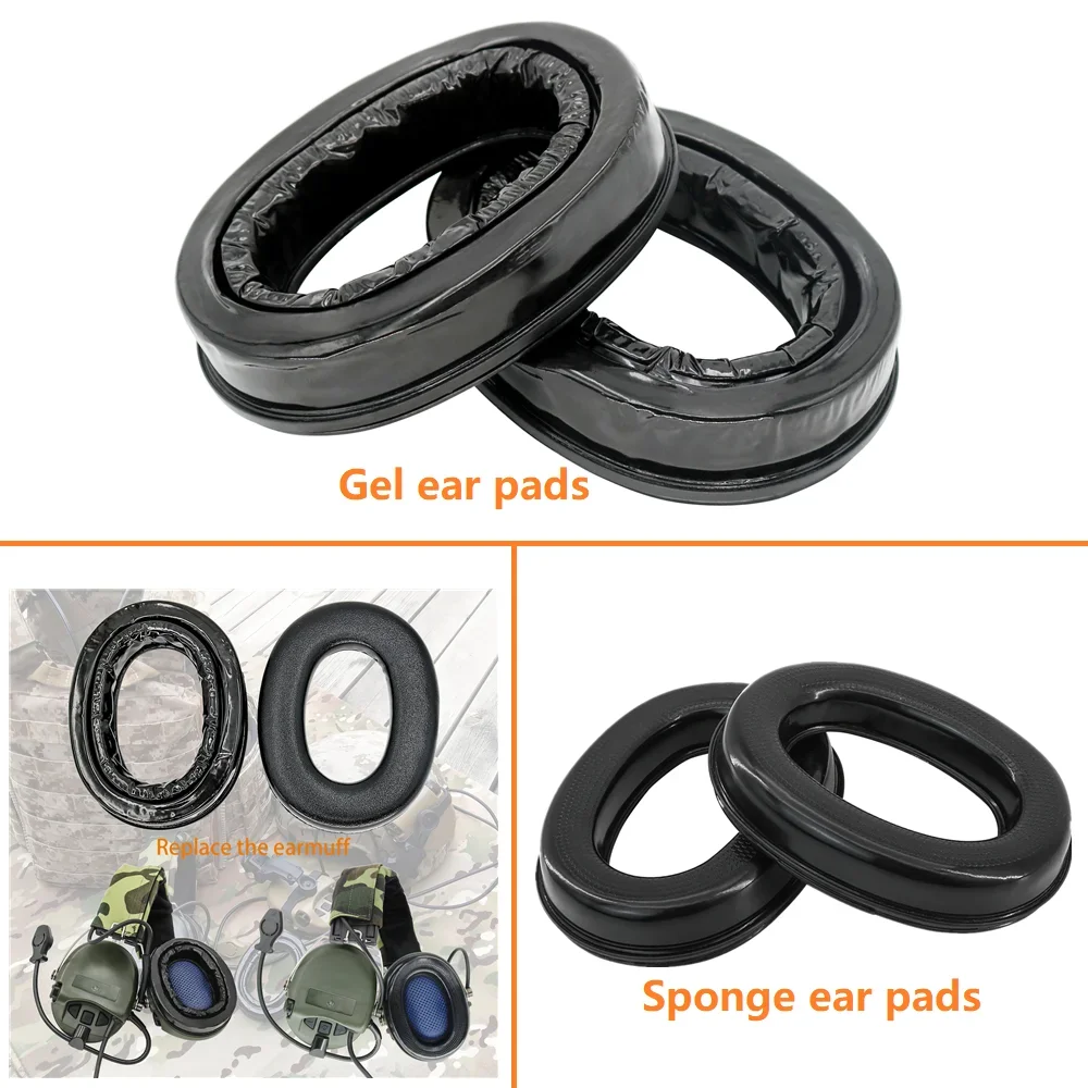 

SORDIN Gel/Sponge Ear Pads for MSA SORDIN Tactical Headset Active Noise Reduction Electronic Ear Muffs for Airsoft Shooting Hunt