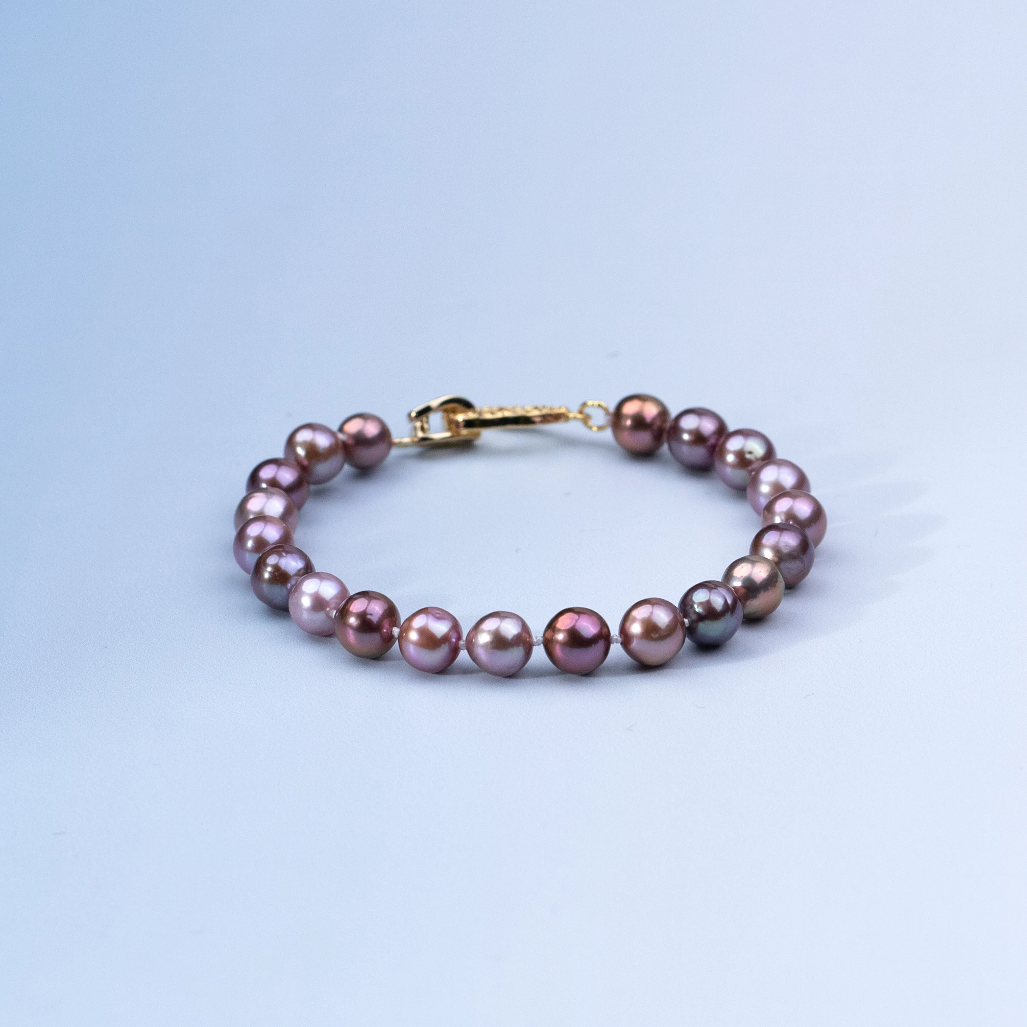 

Gablily Premier Freshwater Pearl Purple Bead Bracelet 6.3-7.3mm Classic and Fashionable