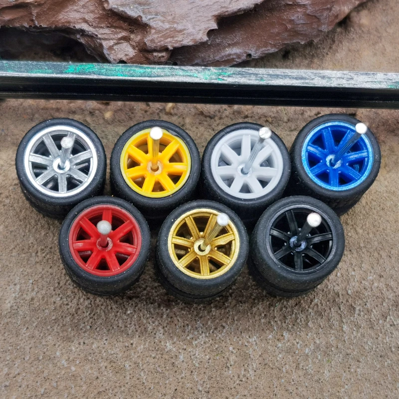 Kickcar-kit de roda de borracha, roda de 7 polegadas, 1/64 polegadas, para modelo de carro, brinquedo, para carro, falou