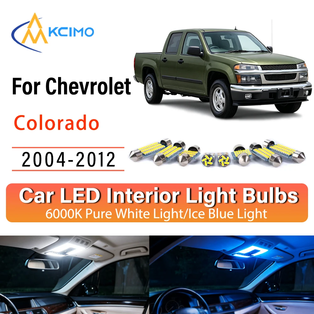 Premium Cozy LED Interior Lights For Chevrolet Colorado 2004-2012 Super Bright, Quick Setup Blue Light, White Light Kit Sturdy
