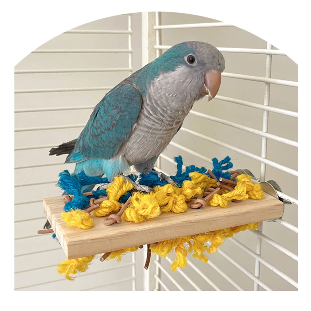 

Parrot Platform Parakeet Chew Toys Natural Wooden Bird Perch Cage Accessories Exercise Toys For Parakeet Budgies Pet Products