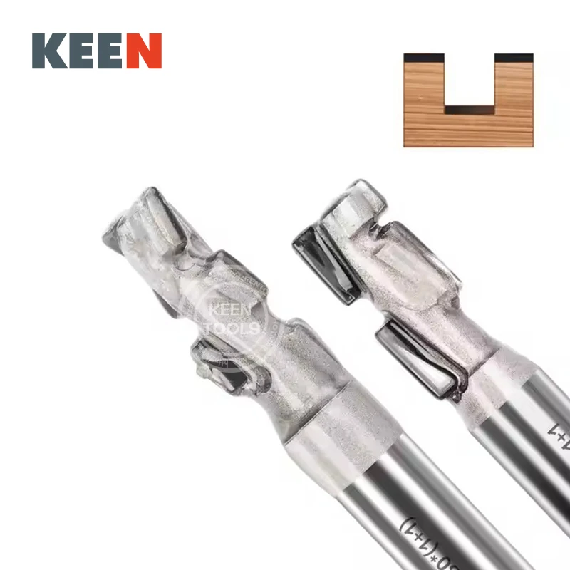 PCD Corn End Mill 2+2Z Diamond Spiral Milling Cutter Engraving Slotting CNC Tool for Silicate Board Anti-Bite MDF Solid Wood