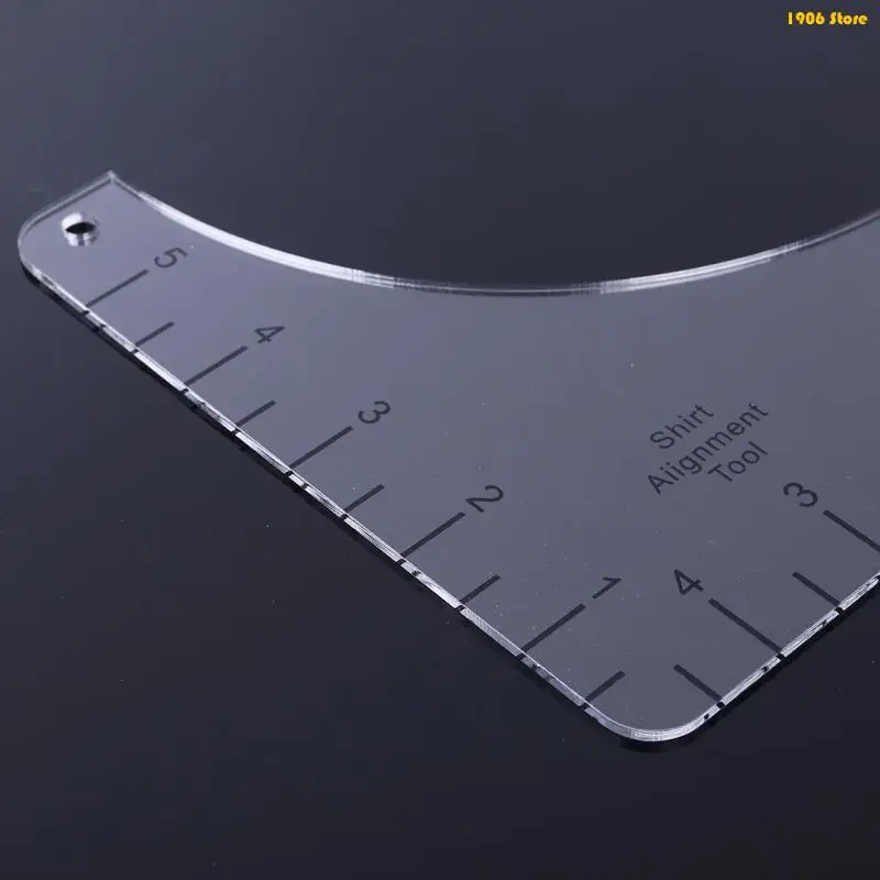 U1JB Einzelstück T-Shirt Lineal Guide-Vinyl T-Shirt Lineal Guide Sublimation Designs auf T-Shirt Vinyl Lineal Guide