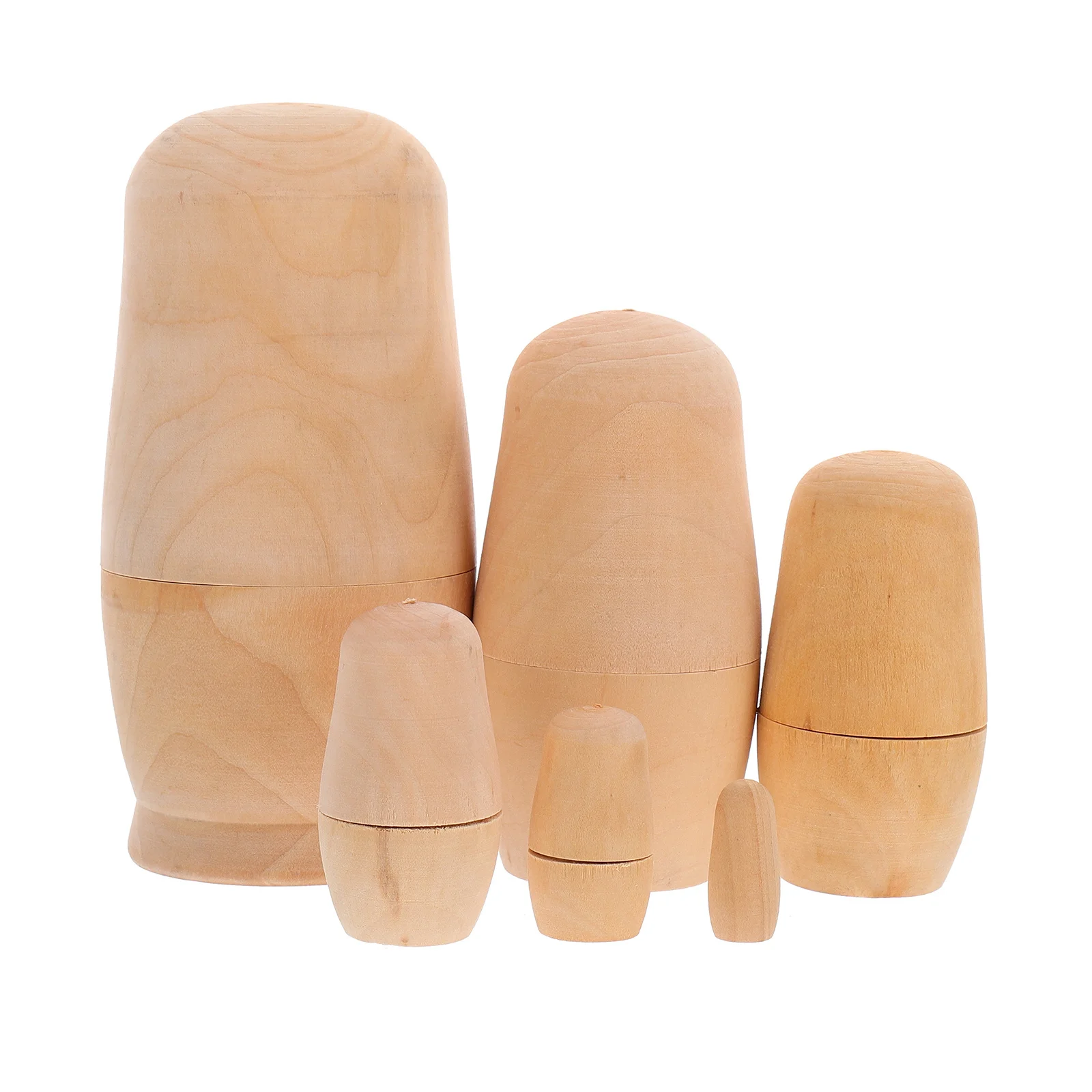 

1Set Wooden Russian Nesting Blank Semifinished DIY Painting Base for Custom Handcrafted Souvenirs and Gifts