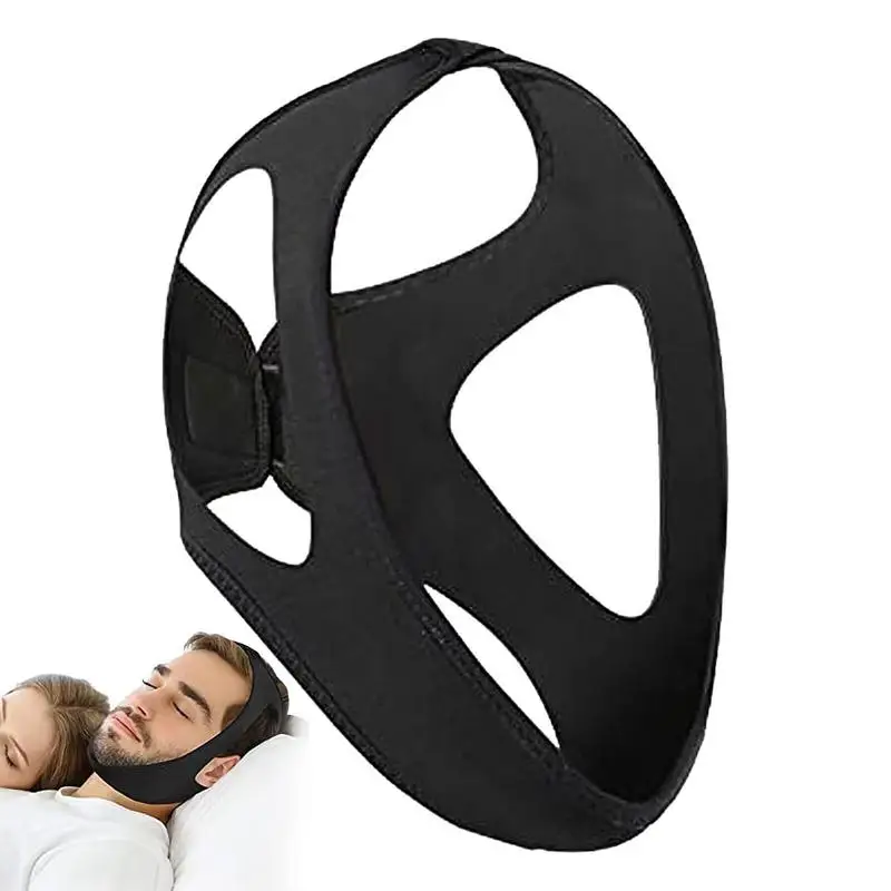 Adjustable Breathable Anti Snoring Chin Strap Belt Stop Snoring Posture Corrector Belt For Woman Man Night Sleeping Aid Tools