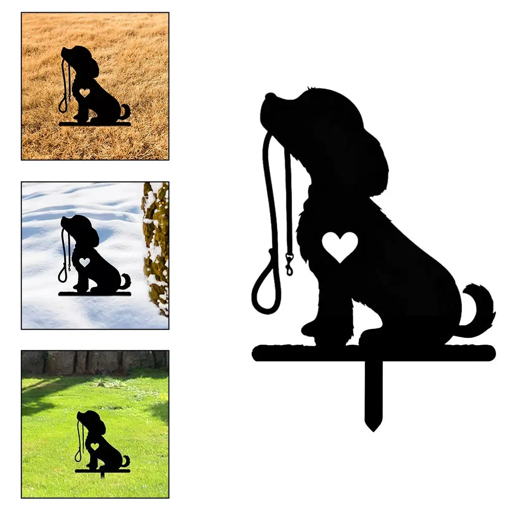 Puppy Metal Wall Art Decoration Creative Interior Decoration Iron Silhouette  Metal Dog Garden Decoration Is Sturdy And Built To