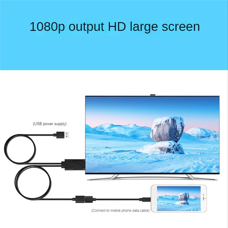 

2 in 1 USB Female to HDMI-Compatible Male HDTV Adapter Cable 1080P Digital AV HD TV Projector Displays Converter