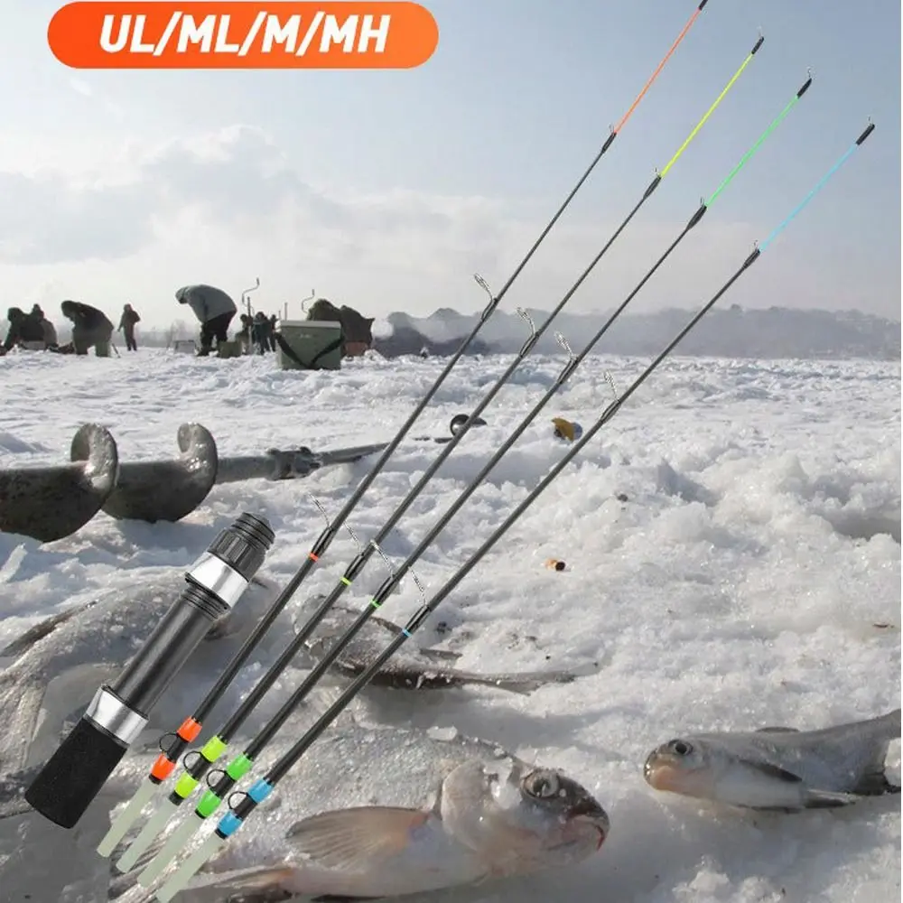 

2 Section Winter Ice Fishing Rod Ultralight Design Spinning Type Spinning Rod 52cm Length Ultralight Fishing Pole Ice Fishing