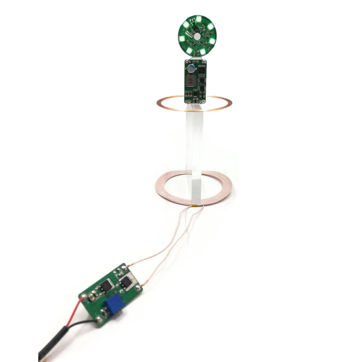 Imagem -02 - Módulo de Carregamento de Alimentação sem Fio Full Color Led Controle Remoto Bobina de Luz Ambiente Carregador Transmissor e Receptor dc 12v 24v