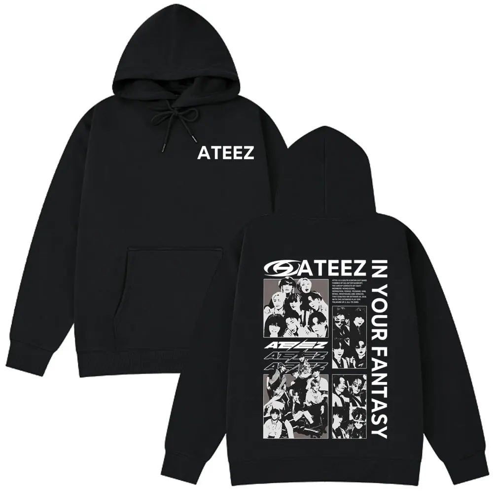 

Ateez 2025 World Tour in Your Fantasy Retro Hoodie Korean Kpop Fashion Harajuku Hoody Sweatshirt Men Women Thick Casual Hoodies