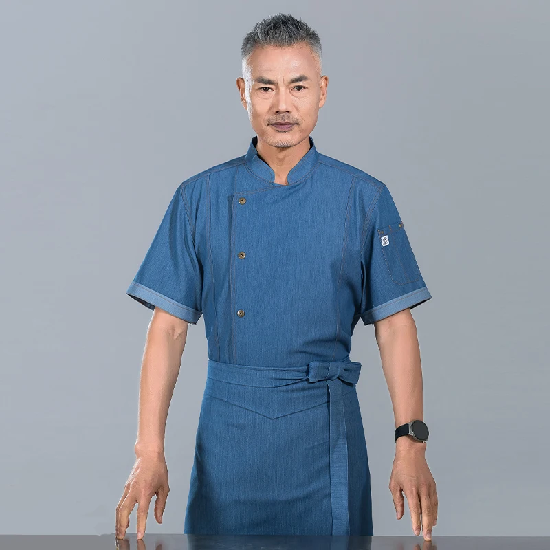 قميص المطبخ زي الطبخ ، ملابس العمل النادل ، وزرة المطعم ، زي طاه الفندق ، سترة طاه رجالي ، ملابس عمل المخابز