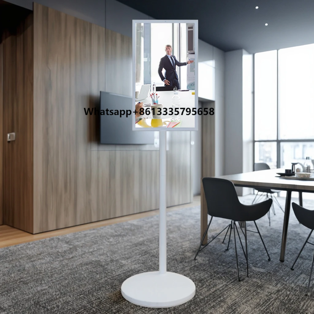 

22 27 32 Inch Portable Mobile Android Tablet Smart TV Wifi NFC Touch Screen Rolling Stand Conference Display Television