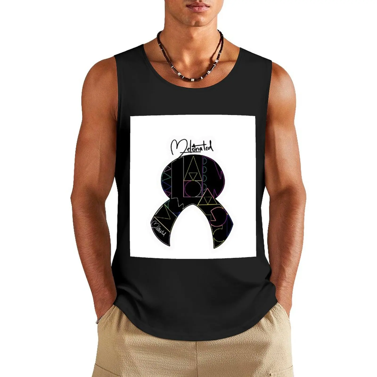 

MELANATED MELON Tank Top summer clothes for men Man sleeveless shirt