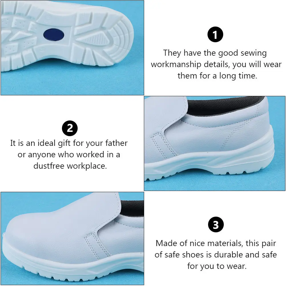 1Pair Anti-Dust Anti-Static Safety Shoes Breathable Honeycomb Mesh Lightweight Comfortable Industrial Workshop Footwear Puncture