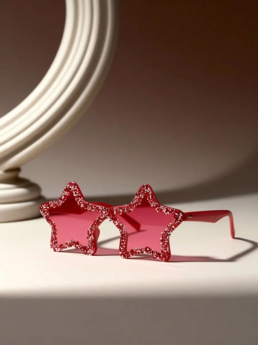 Star Shaped Sunglasses Unique Five Pointed Design Ideal for Party Disco Festival Halloween Birthday Fun Uv Protection