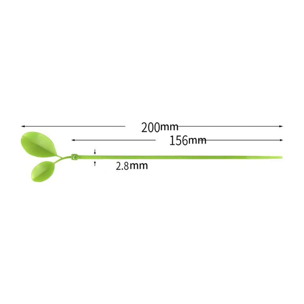 Cable Management Plant Support Fasteners 20cm Leaf Cable Ties Decorative Leaf Shape Abundant Supply Nylon Material