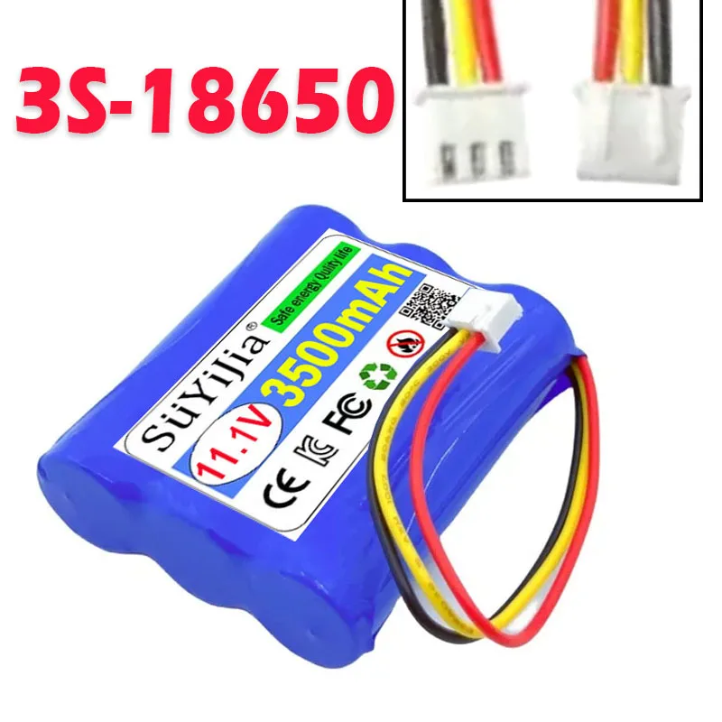 Bateria Recarregável de Íons de Lítio 18650 11.1V 12V 3500mAh para Caixa de Som Bluetooth HiFi DOCKIN D Fine 50W - Atacado