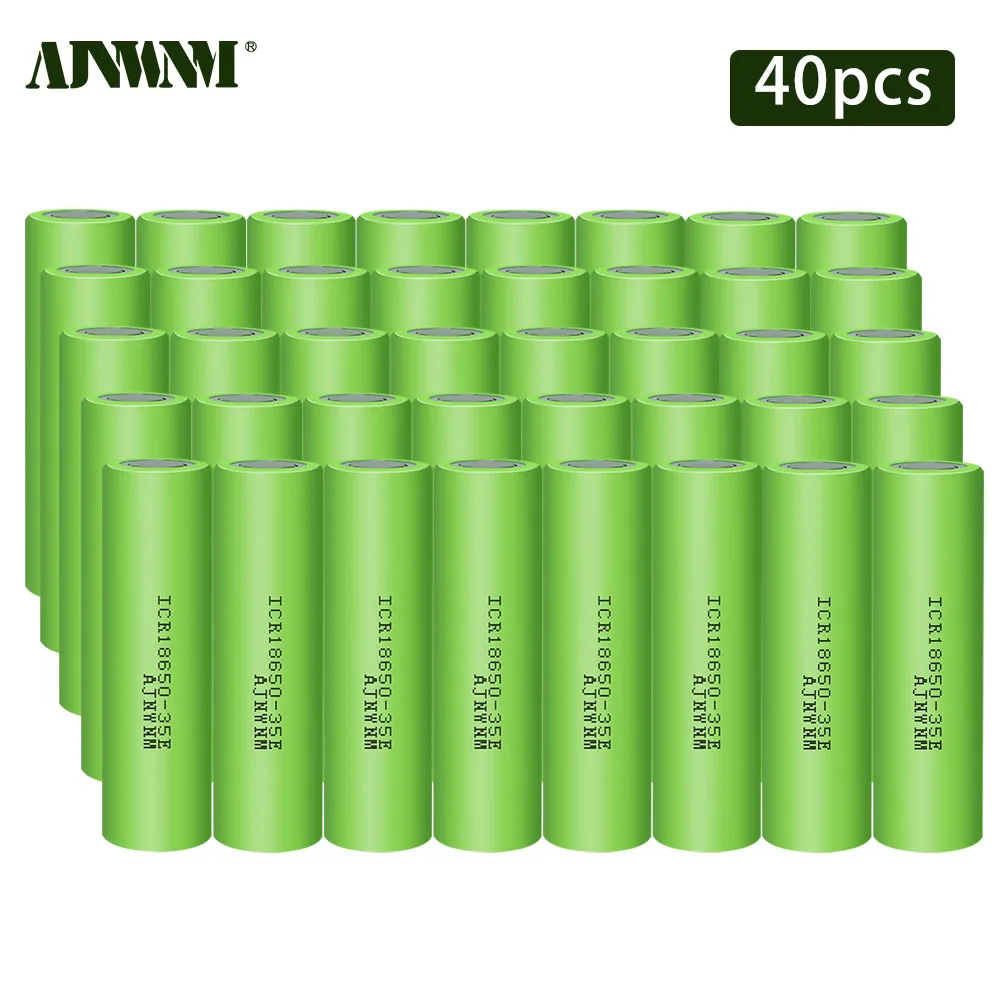 100% Original for 18650 3500mAh 15A Discharge ICR18650 35E 3500mAh 18650 Battery Li-ion 3.7v Rechargable Battery