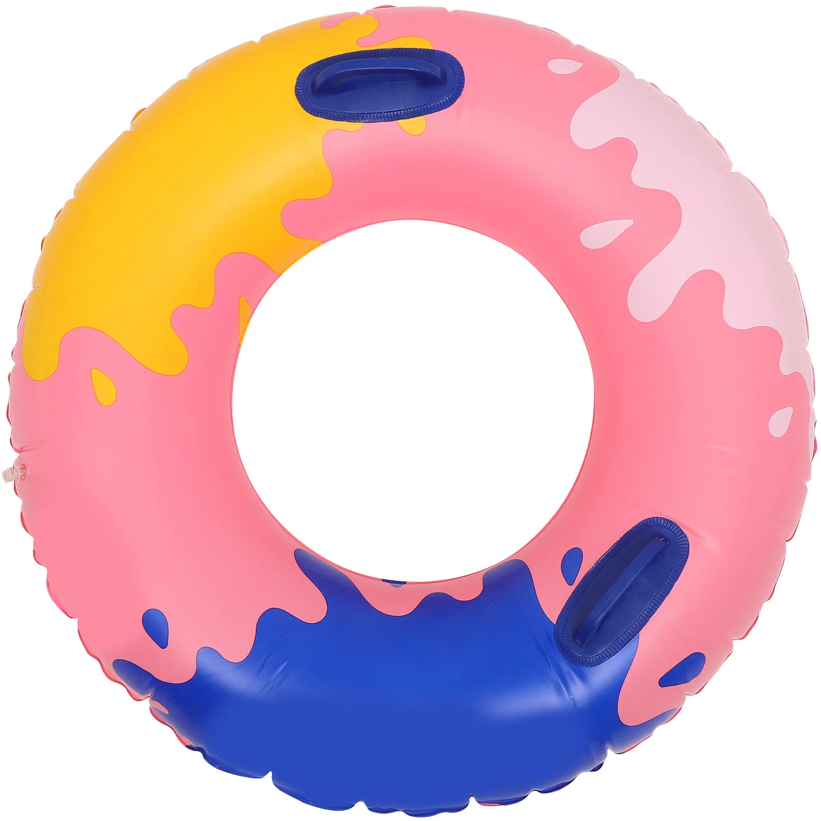 

Inflatable Swim Ring PVC Summer Floating Ring with Handle Pool Float Outdoor Swim Accessory for Beach Pool Party Relaxation