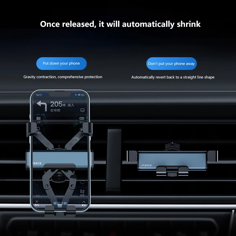 Auto Telefoon Houder Mini Zwaartekracht Telefoon Standaard Voor Auto Air Vent Mount Compatibel Met Xiaomi Huawei Android Algemene Beugel