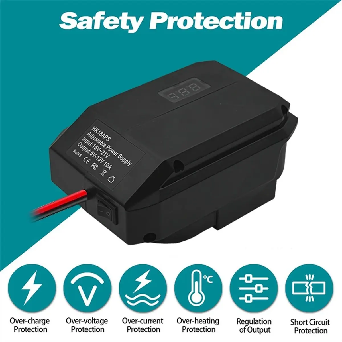 HK18APS Step Down Converter for Hikoki for Hitachi 18V Lithium Battery Adapter Cigaretter Voltage Re