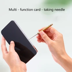 Card Removal Needle Pin & Anti-lost Tray Keychain Split Rings-Phone Ejecter Tool