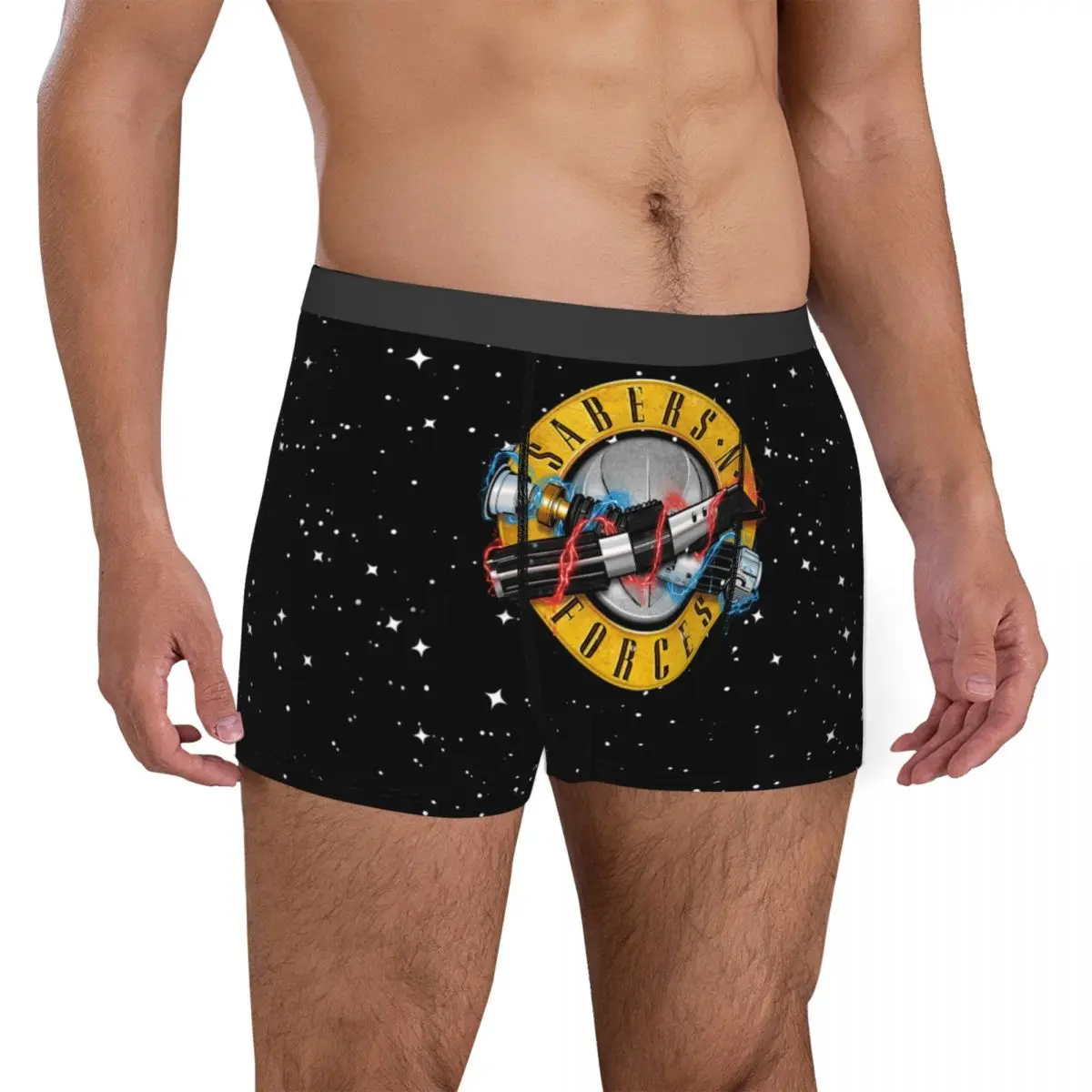 Uniqe Design Underpants Guns N Roses Lightsaber Men\'s Boxers Cozy Breathable Panites