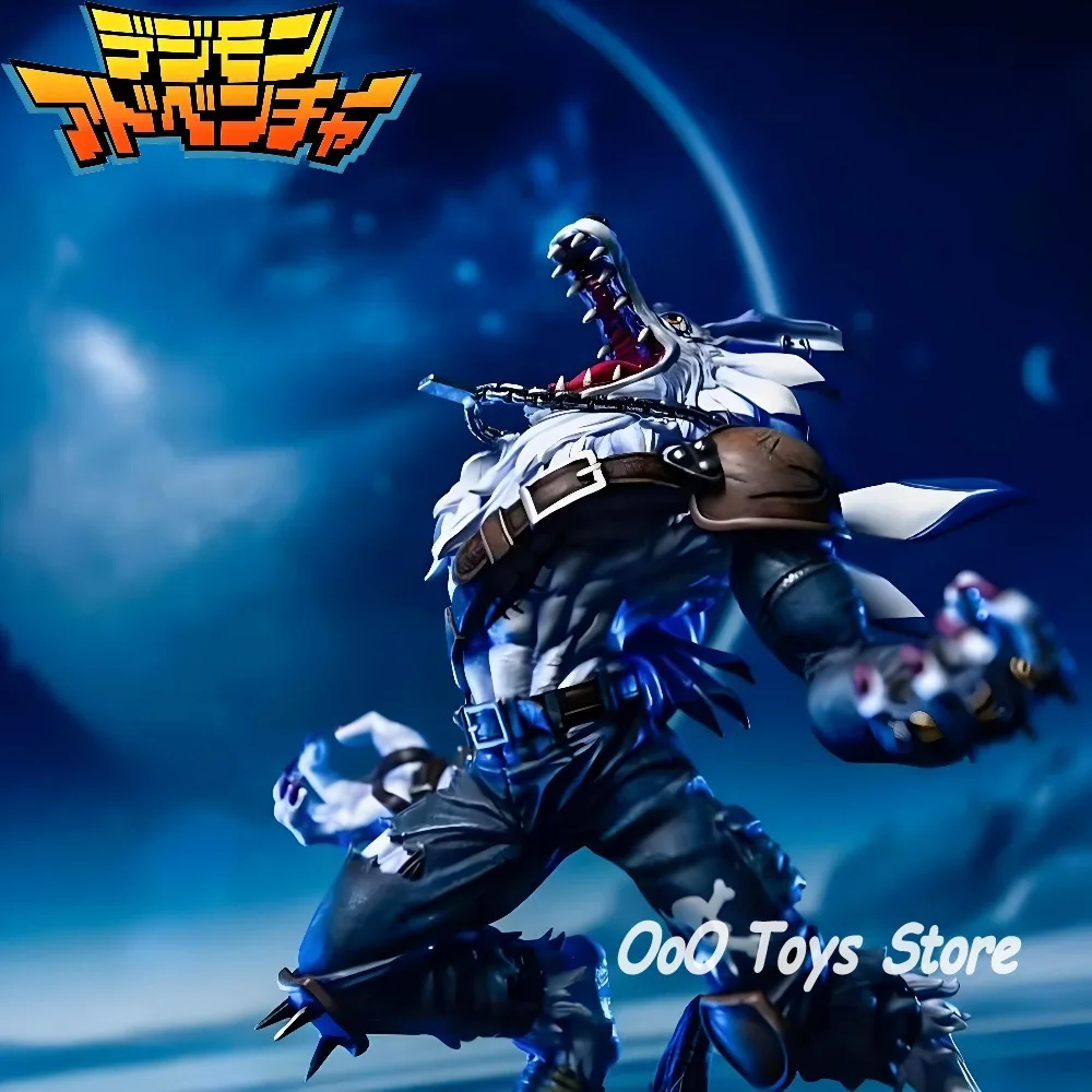 Figura de aventura de Digimon de Anime de 20cm, figuras de acción de Were Garurumon, modelo de colección de Pvc, juguetes para niños, regalos