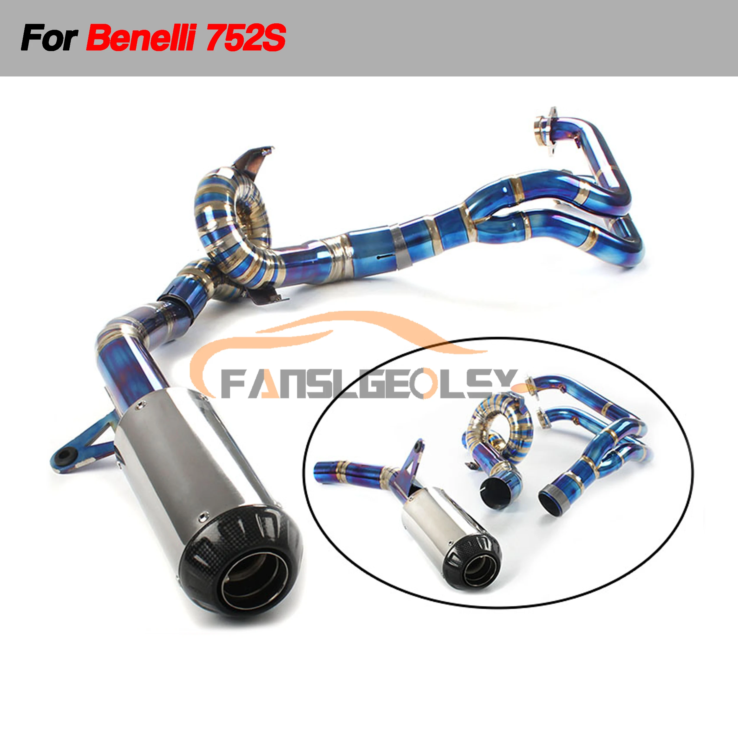 For Benelli 752S Titanium Alloy exhaust pipe for motorcycle motorcycle accessories exhaust systems motorcycle exhaust muffler