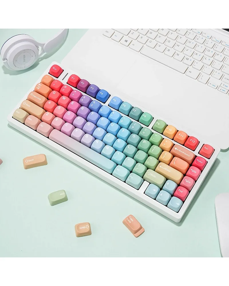 Fairy Themed MOA Keycaps PBT Sublimation Original Cangjie Arabic Korean German French Spanish Brazilian Russian PhoneticKeyboard