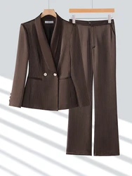 Formal Blazer for Women, Business Suits, Autumn and Winter Work Wear, Jackets and Pants, Quality Office Uniform 2-Piece