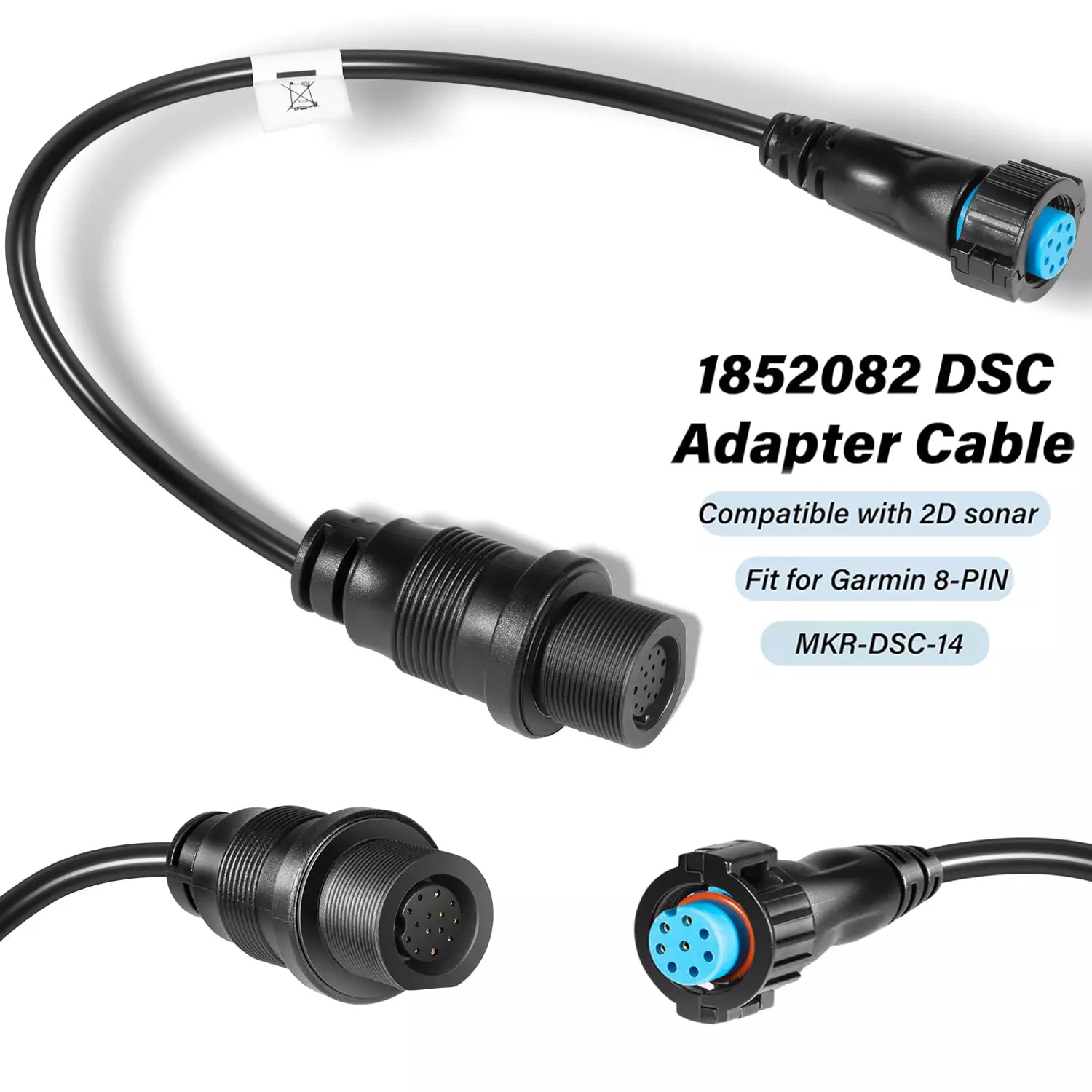 TM 1852082 DSC Adapter Cable MKR-DSC-14 Fit for Garmin 8-PIN Compatible with 2D Sonar Boat Accessories Marine