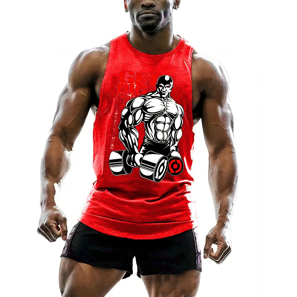 Mens Fitness Sleeveless Comfort Tank Top Mens Sports Shirt Breathable, Fast Drying,Comfortable Fitness Tank Top3DPrinted Top2024