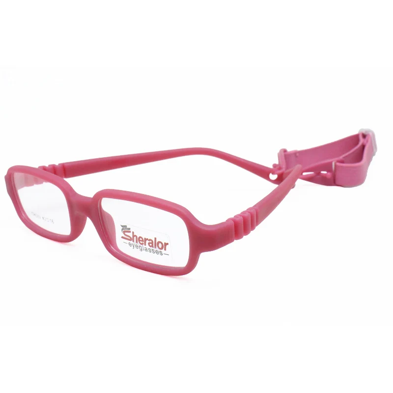 Kids Prescription Brillen Flexibele Rechthoek TR90 Size 42 Mm Kinderen Een Lichaam Opticien Bril Met Elastiek Zuigeling 689