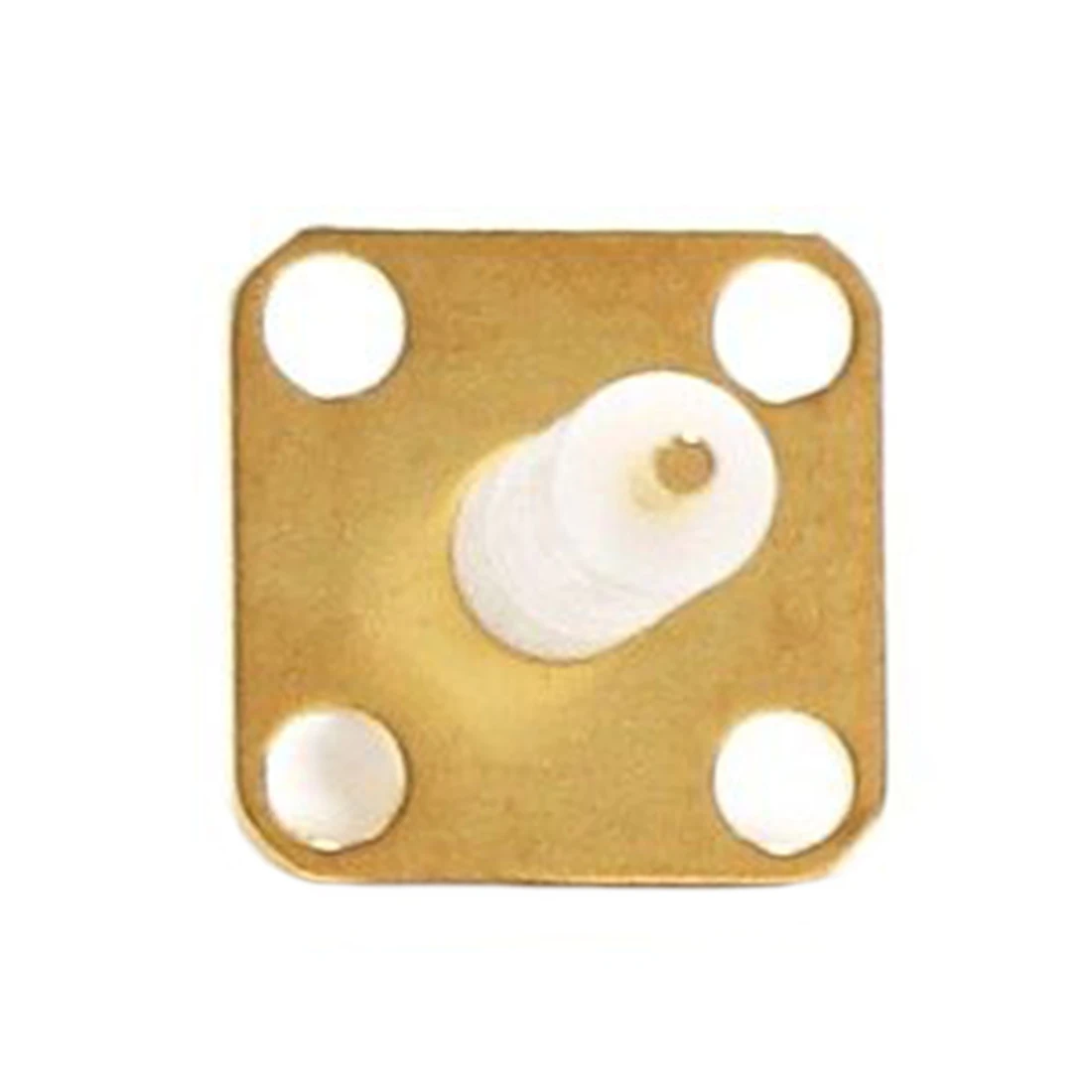 New SMA Female Jack RF Coax Connector 4-Hole Flange Solder Post Straight Insulator Long 15mm Goldplated Date Drawing