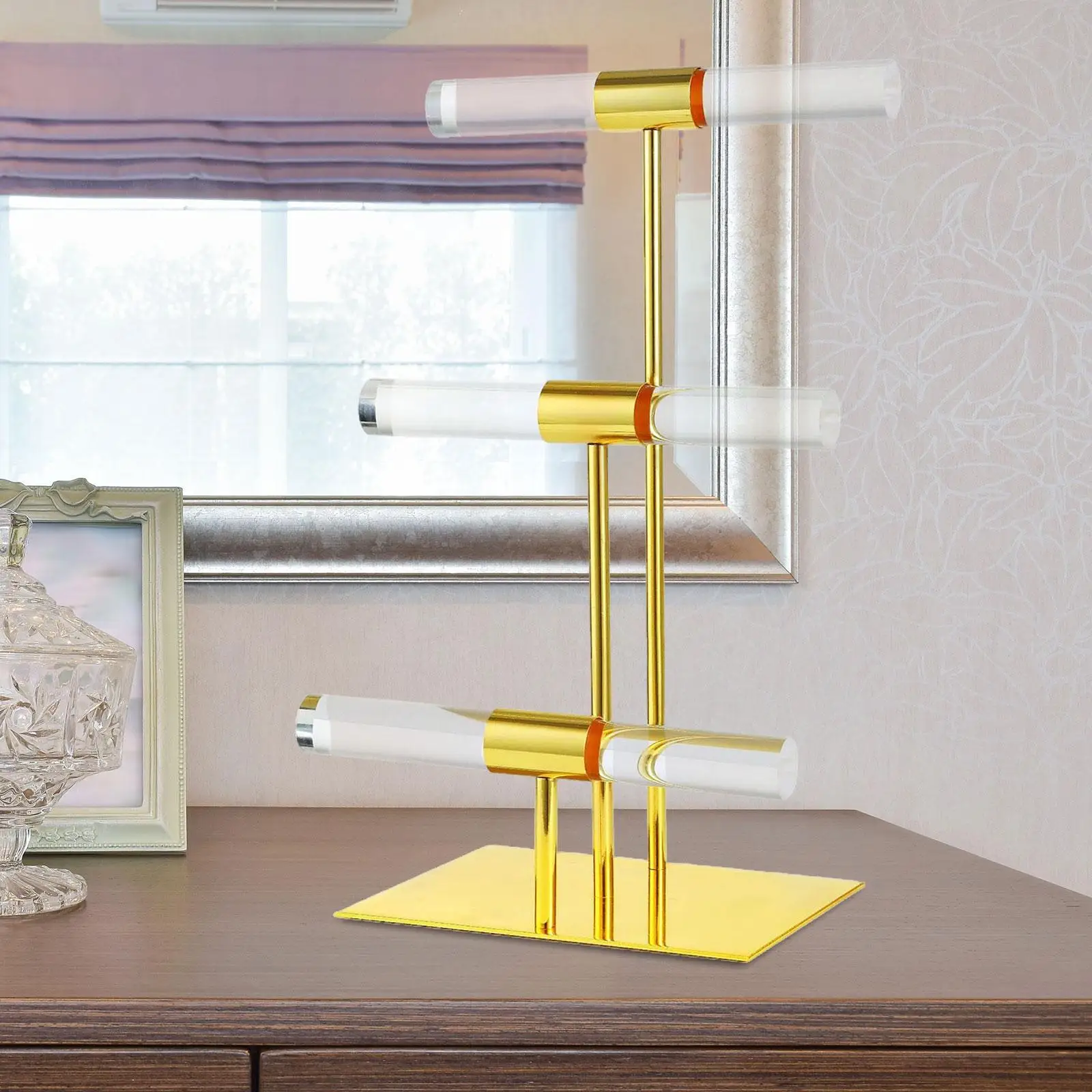 

Подставка для ювелирных изделий, держатель для браслета, портативная полка для аксессуаров, многофункциональный органайзер, стойка для сережек для часов, комода