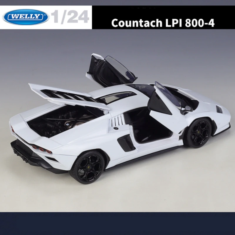 New Welly 1:24 Lamborghini Countach LPI800-4 Alloy Super Sports Car Model Diecast Metal Track Racing Vehicle Car Model Kids Gift