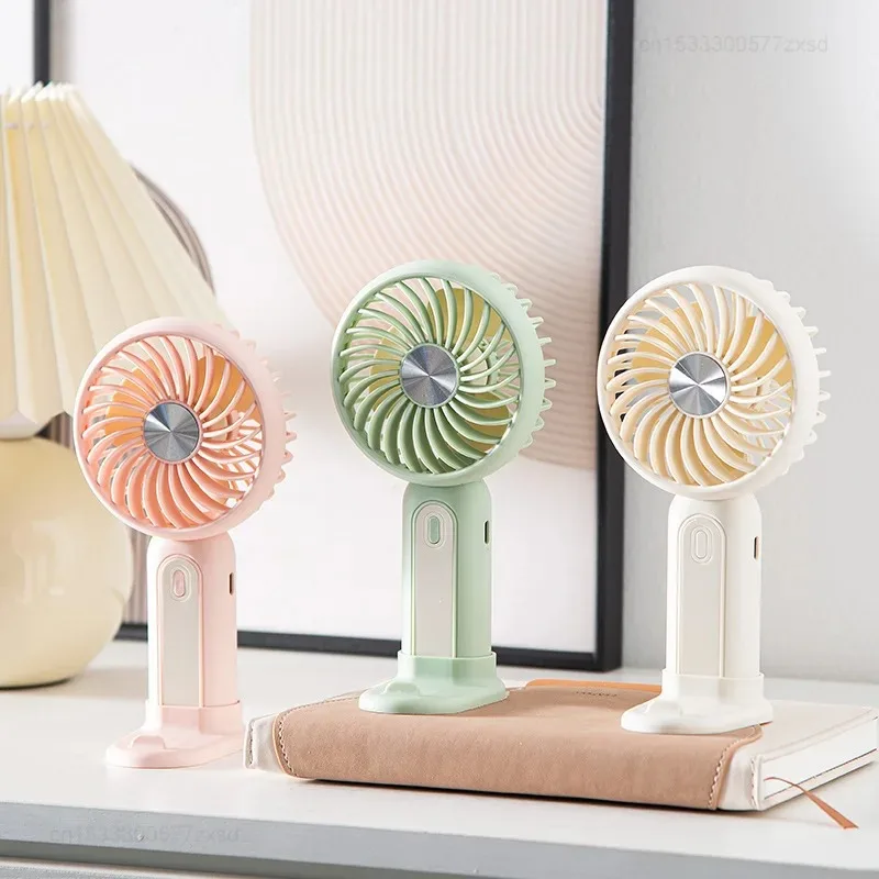 Handheld Fan Small Portable Multifunctional Pocket Usb Rechargeable Fan Summer Gifts With Mobile Phone Holder Function