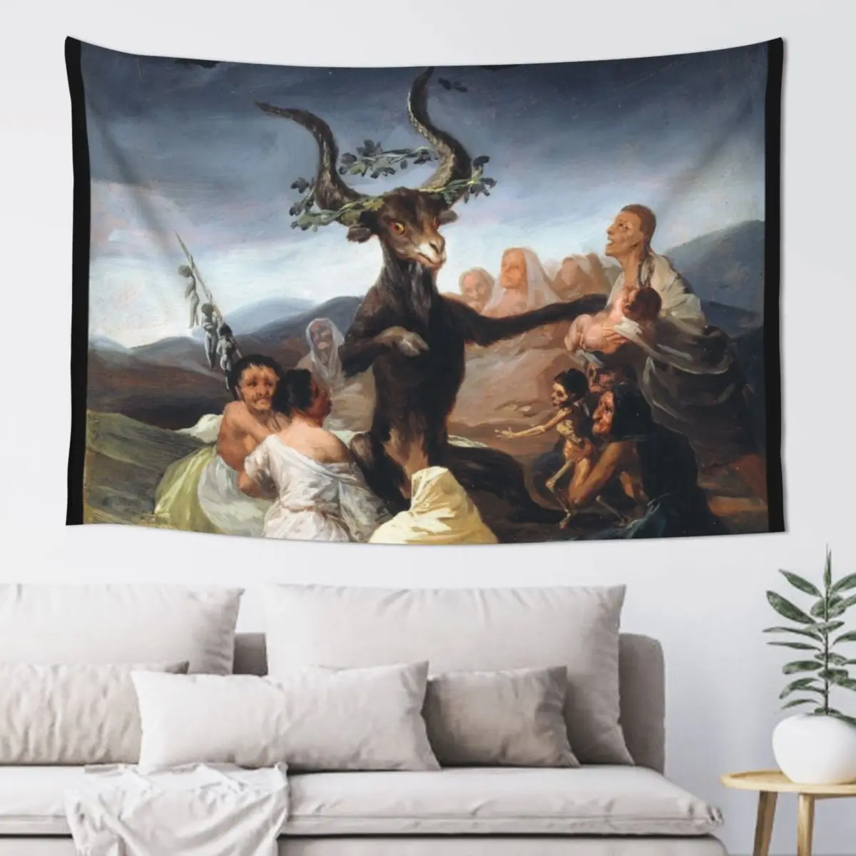 The Sabbath Of Witches Francisco Goya -Witches' Sabbath -The Great He-Goat Tapestry Home Decor Accessories Tapestry