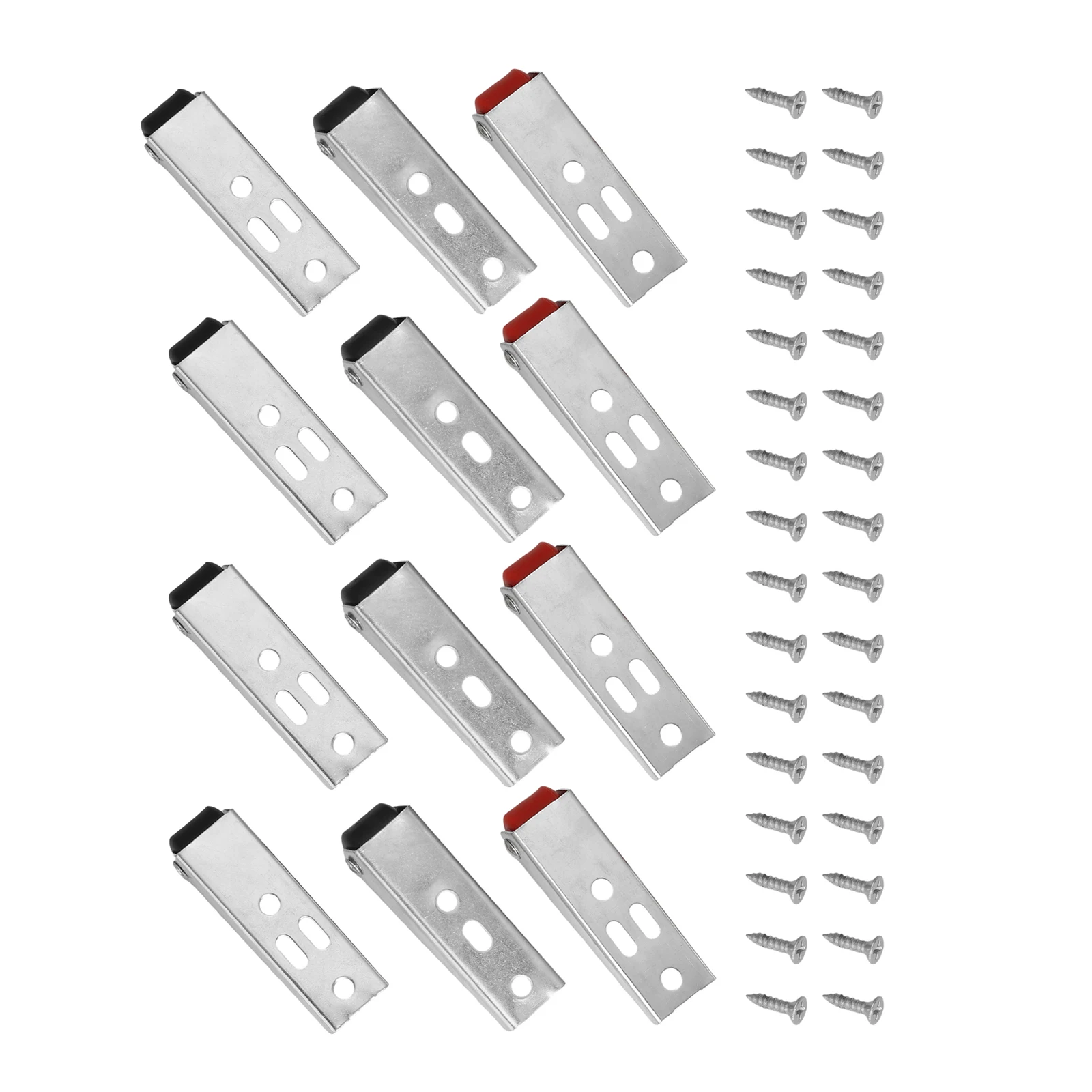 4Sets 3/4 Holes Directional Roller With Screws Versatile Cabinet Rail Furniture Accessories For Cabinet Bottoms Dining Tables