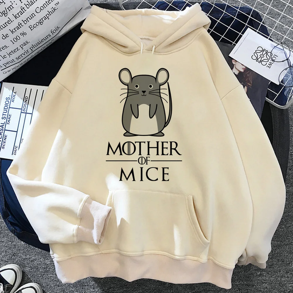 Tikus hoodie Y2K kain lembut bermotif desain cetak pola anak muda kaus remaja desainer komik harajuku Musim Dingin